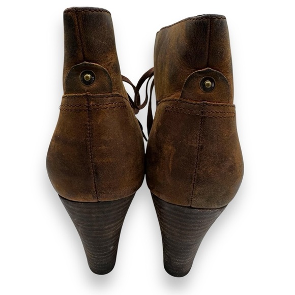 Clarks Indigo Distressed Nubuck Leather Lace Up Ankle Boots, Brown, Size 9.5 - Picture 10 of 12